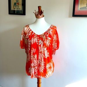 EUC Diane Von  Furstenberg Floral Top